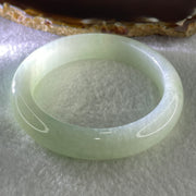 Natural Type A Jelly Full Light Green Jadeite Bangle 50.76g Inner Diameter 54.5mm 11.9 by 8.4mm (Slight Internal Line) - Huangs Jadeite and Jewelry Pte Ltd