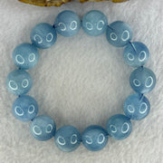 Natural Aquamarine Beads Bracelet 75.87g 19cm 15.9mm 14 Beads - Huangs Jadeite and Jewelry Pte Ltd