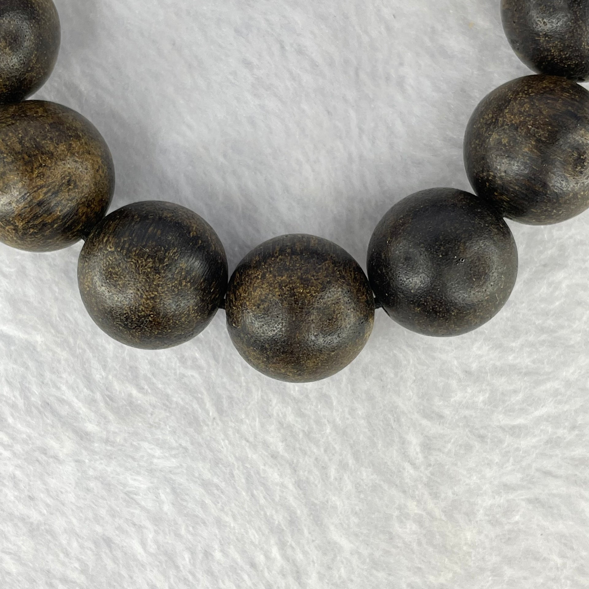 Natural Old Wild Indonesia Agarwood Beads Bracelet (Sinking Type) 天然老野生印尼沉香珠手链 28.94g 16.1 mm 13 Beads - Huangs Jadeite and Jewelry Pte Ltd