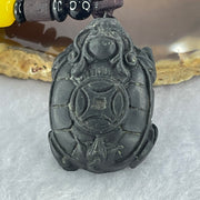 Rare Natural Tibetan Meteorite Tektite Dragon Turtle Pendent 26.63g 33.8 by 23.9 by 14.3mm - Huangs Jadeite and Jewelry Pte Ltd