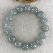 Type A High Quality Faint Grey & Lavender Jade Jadeite Beads Bracelet - 77.9g 14.5mm/bead 16 beads 18cm - Huangs Jadeite and Jewelry Pte Ltd