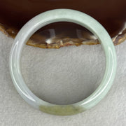 Type A Light Blueish Green with Brown and Lavender Jadeite Bangle Internal Diameter 58.3mm 58.11g 14.0 by 7.7mm (Slight Internal Lines) - Huangs Jadeite and Jewelry Pte Ltd