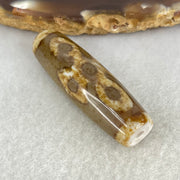 Natural Powerful Tibetan Old Oily Agate 5 Eyes Lightning Dzi Bead Heavenly Master (Tian Zhu) 五眼闪电天珠 9.26g 39.2 by 12.2mm - Huangs Jadeite and Jewelry Pte Ltd