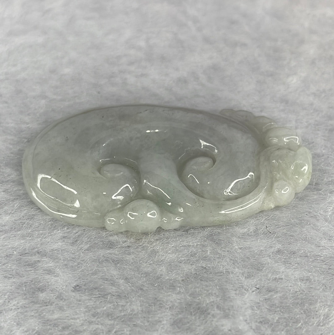 Type A Jelly Lavender with Faint Green Jadeite Ruyi 如意 49.25g 42.5 by 23.8 by 5.3mm - Huangs Jadeite and Jewelry Pte Ltd