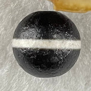 Natural Powerful Tibetan Old Oily Agate 1 Lines Dzi Bead Heavenly Master (Tian Zhu) 1.44g 9.9 by 10.3mm - Huangs Jadeite and Jewelry Pte Ltd