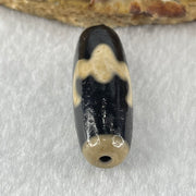 Natural Powerful Tibetan Old Oily Agate Bat with Insect or Happiness Fu Shou Dzi Bead Heavenly Master (Tian Zhu) 蝙蝠昆虫天珠 8.48g 37.9 by 12.1mm - Huangs Jadeite and Jewelry Pte Ltd