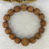 Natural Wild Australian Sandalwood 檀香 Om Mani Padme Hum Beads Bracelet 16.03g 11.5mm 15 Beads / 15.0mm 1 Beads - Huangs Jadeite and Jewelry Pte Ltd