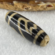 Natural Powerful Tibetan Old Oily Agate Double Lotus Flower Dzi Bead Heavenly Master (Tian Zhu) 双莲花天珠 8.55g 37.8 by 12.1mm - Huangs Jadeite and Jewelry Pte Ltd