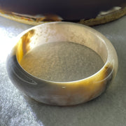 Natural Pink with Purple Flower Agate Bangle 46.56g Inner Diameter 55.2mm 15.5 by 7.9mm (Perfect) - Huangs Jadeite and Jewelry Pte Ltd