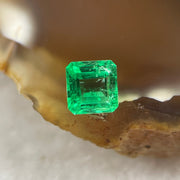 Natural Colombia Green Emerald (Beryl) Cut-Cornered Rectangular step cut 0.69ct 5.5 by 5.3 by 3.0mm - Huangs Jadeite and Jewelry Pte Ltd