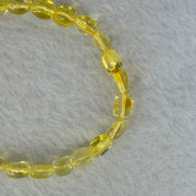 Natural Amber Pebble Shape Bracelet 天然琥珀手链 4.22g 16.5cm 6.4mm 25 Beads - Huangs Jadeite and Jewelry Pte Ltd