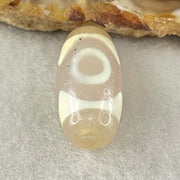 Natural Powerful Tibetan Old Oily Agate 3 Eyes Dzi Bead Heavenly Master (Tian Zhu) 三眼天诛 3.07g 20.1 by 10.3mm - Huangs Jadeite and Jewelry Pte Ltd