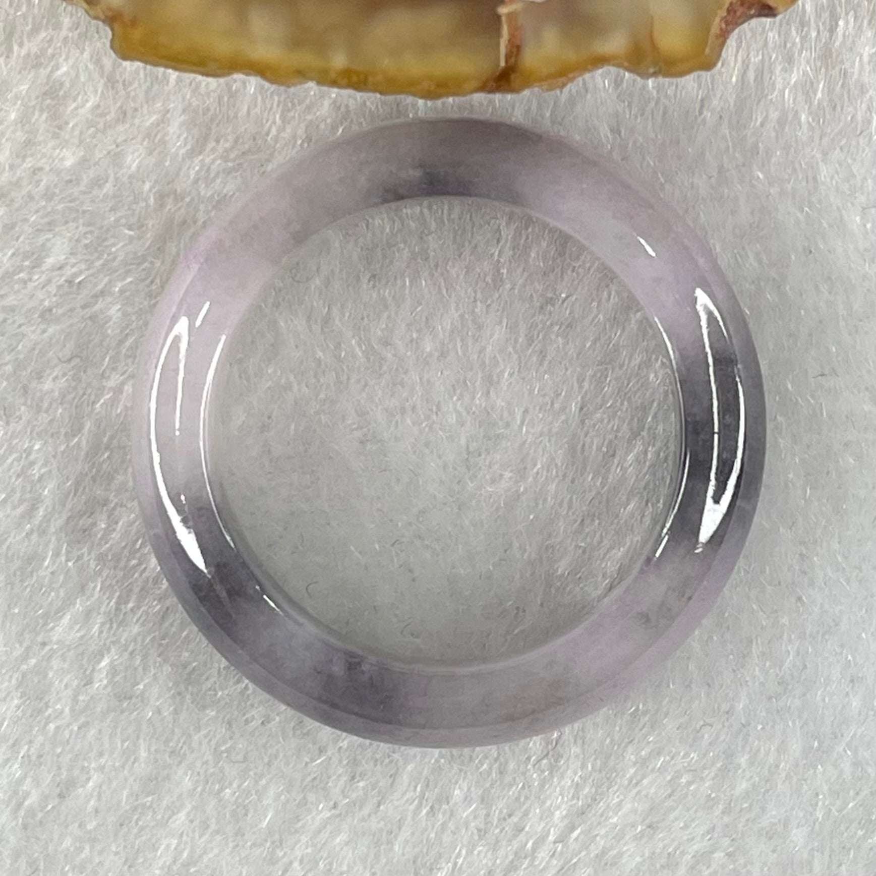 Type A Lavender with Grey Patches Jadeite Ring 4.37g 6.1 by 3.8mm US9.2/HK 20.5 (Very Slight Internal Line) - Huangs Jadeite and Jewelry Pte Ltd