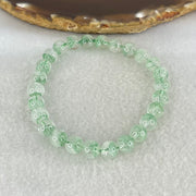 Special Grade Natural Green Phantom Quartz Bracelet 12.78g 15.5cm 7.2mm 26 Beads - Huangs Jadeite and Jewelry Pte Ltd