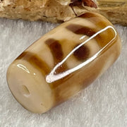 Natural Powerful Tibetan Old Oily Agate Patina Guiren Tairen Human Dzi Bead Totem Amulet Heavenly Master (Tian Zhu) 贵人天诛 4.75g 19.5 by 11.5mm - Huangs Jadeite and Jewelry Pte Ltd