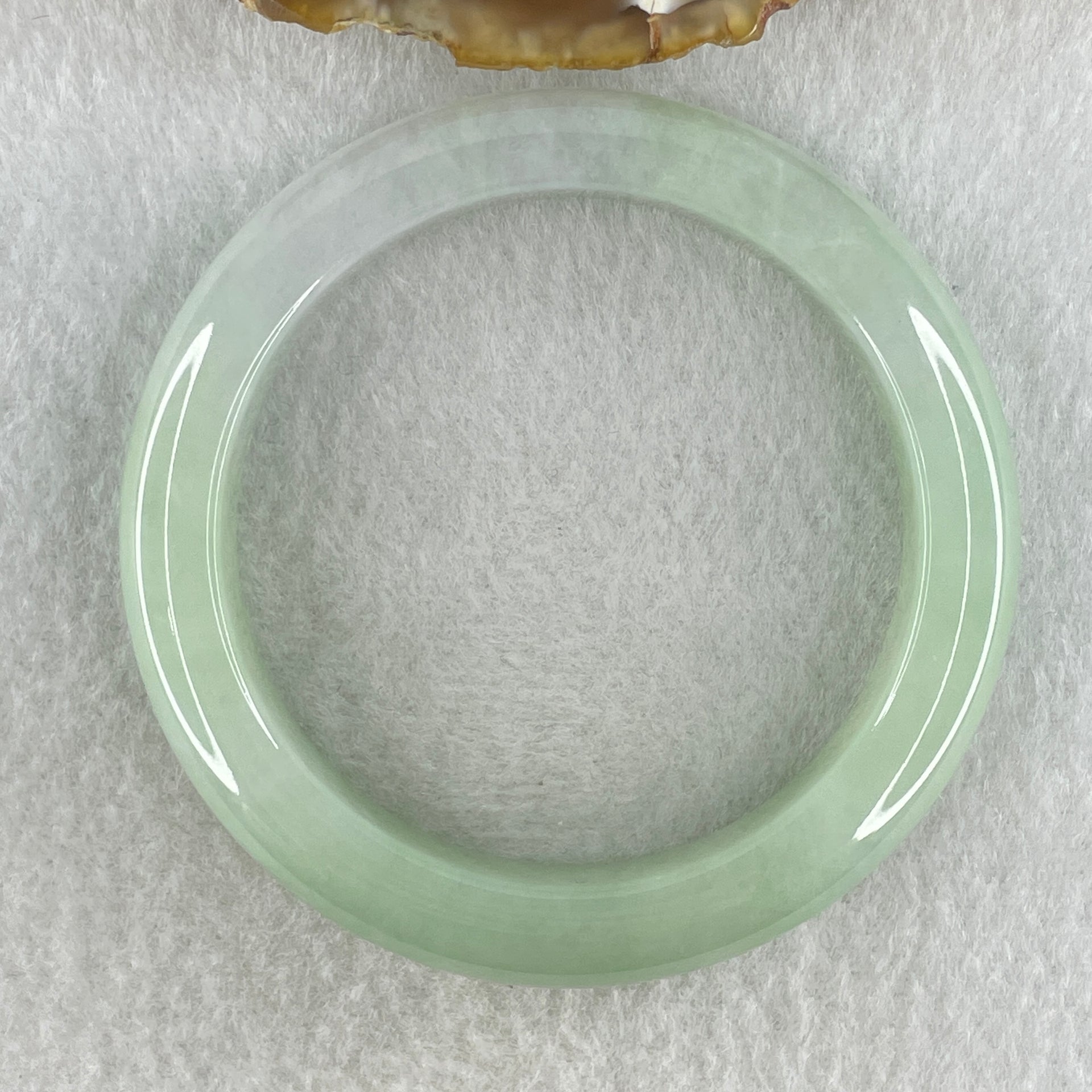 Type A Natural Light Green with Lavender Jadeite Bangle 52.26g Inner Diameter 52.9mm 11.5 by 8.8mm (Slight Internal Lines) - Huangs Jadeite and Jewelry Pte Ltd