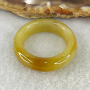 Type A Yellowish Brown Jadeite Ring 5.30g 6.9 by 4.4mm US9.3 HK20.8 (Close to Perfect) - Huangs Jadeite and Jewelry Pte Ltd