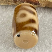 Natural Powerful Tibetan Old Oily Agate Patina Guiren Tairen Human Dzi Bead Totem Amulet Heavenly Master (Tian Zhu) 贵人天诛 5.11g 19.9 by 12.1mm - Huangs Jadeite and Jewelry Pte Ltd