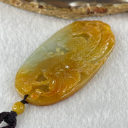 Grandmaster Type A Reddish Brown with Faint Lavender Green Jadeite Phoenix 凤戏牡丹 Pendant 41.26g 64.96 by 35.02 by 9.52mm With NGI Cert 82838779 - Huangs Jadeite and Jewelry Pte Ltd