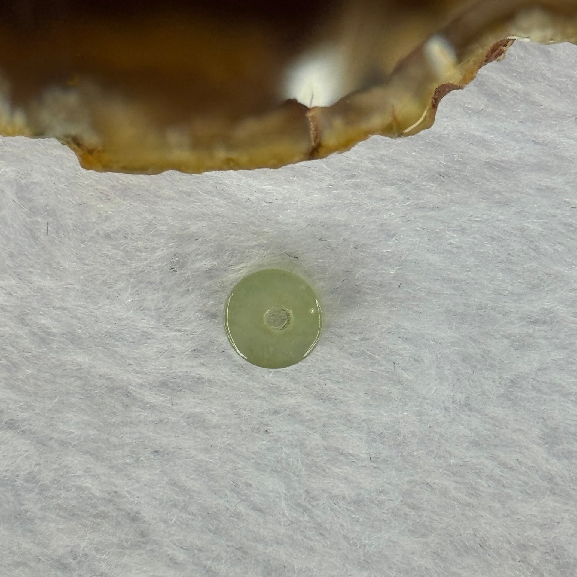 Type A ICY Green Jadeite Bracelet Charm 0.65g 7.4 by 5.1mm - Huangs Jadeite and Jewelry Pte Ltd