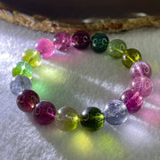 Very Very Good Natural Tourmaline Crystal Beads Bracelet 33.18g 14.5cm 10.7mm 17Beads - Huangs Jadeite and Jewelry Pte Ltd