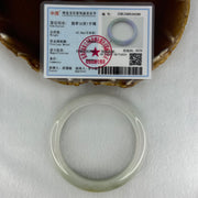 Type A Faint Lavender and Faint Green with Yellow Patches Jadeite Bangle Internal Diameter 58.2mm 67.56g 13.3 by 9.0mm (Internal Line) - Huangs Jadeite and Jewelry Pte Ltd