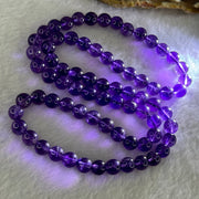 Good Grade Natural Amethyst Necklace 40.44g 52cm 7.3mm 79 Beads - Huangs Jadeite and Jewelry Pte Ltd