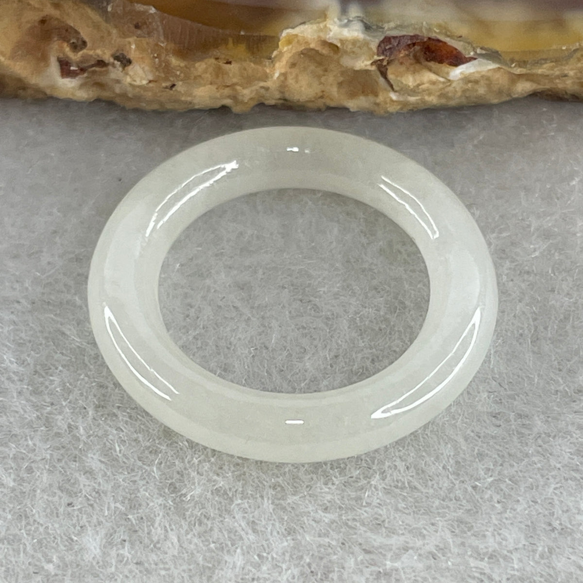 Natural Type A White Jadeite Mini Round Shape Pendant | Harmony, Peace & Wholeness Talisman (1.46g | 3.2 x 3.5mm | Internal Line) - Huangs Jadeite and Jewelry Pte Ltd