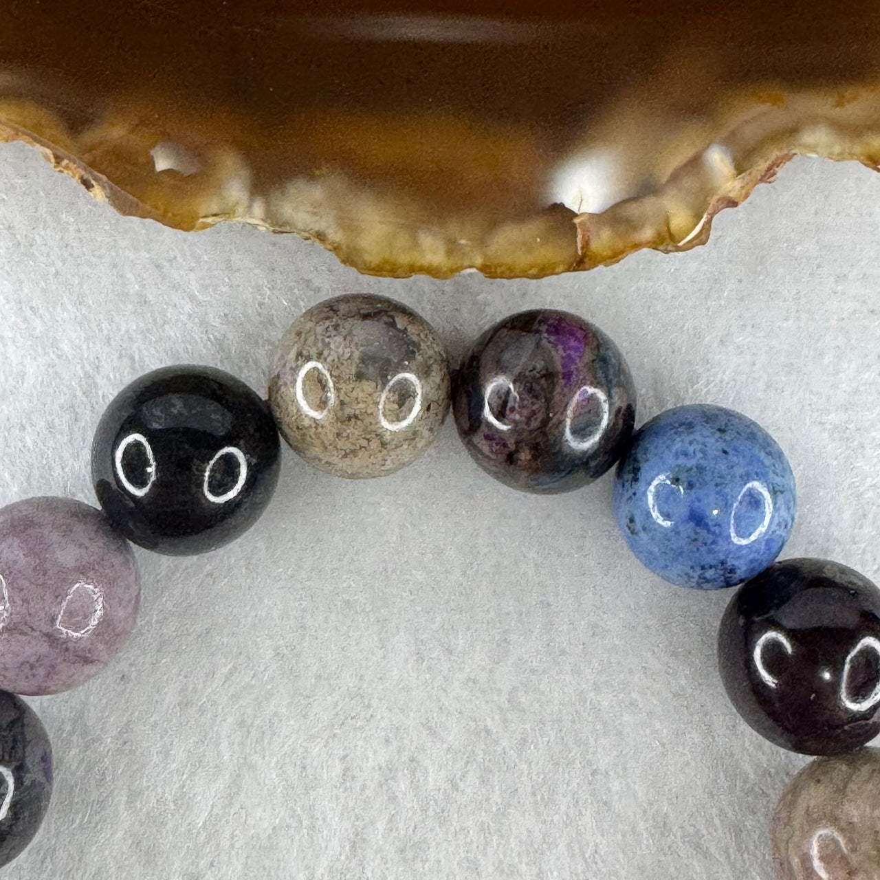 Certified Good Grade Natural Multi Color Sugilite Beads Bracelet | 12.0mm Imperial Violet Healing Amulet (45.80g | 16cm Wrist  | 17 Beads)