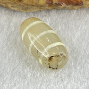 Natural Powerful Tibetan Old Oily Agate 3-Lines Dzi Bead Heavenly Master (Tian Zhu) 三行天诛 3.40g 19.9 by 10.5mm - Huangs Jadeite and Jewelry Pte Ltd