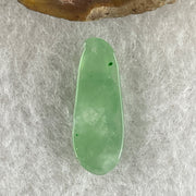 Natural Type A Semi-Icy Green Jadeite Pea Pod Pendant | Prosperity, Growth & Generations Talisman (1.36g | 20.5 x 8.0 x 4.3mm) - Huangs Jadeite and Jewelry Pte Ltd