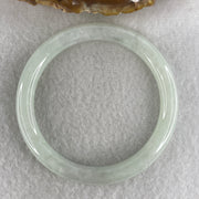 Natural Type A Light Green Jadeite Full Round Bangle | 55.6mm Yuan Tiao (33.96g 8.0x7.9mm | Perfect Grade | Imperial Wholeness & Heart Vitality) - Huangs Jadeite and Jewelry Pte Ltd