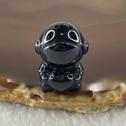 Type A Opaque Black Omphacite Astronaut Pendant Charm 货墨翠宇航员牌 8.54g 22.6 by 15.4 by 16.0mm - Huangs Jadeite and Jewelry Pte Ltd