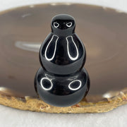 Natural Black Obsidian Mini Hulu Display 38.32g 44.7 by 29.0mm - Huangs Jadeite and Jewelry Pte Ltd