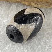 Natural Powerful Tibetan Old Oily Agate Tiger Tooth Daluo Dzi Bead Heavenly Master (Tian Zhu) 2.04g 14.1 by 10.0mm - Huangs Jadeite and Jewelry Pte Ltd