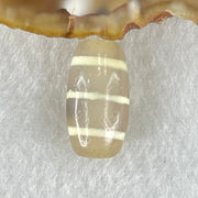 Natural Powerful Tibetan Old Oily Agate 3-Lines Dzi Bead Heavenly Master (Tian Zhu) 三行天诛 2.97g 19.0 by 10.1mm - Huangs Jadeite and Jewelry Pte Ltd