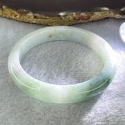 Type A Sky Blue and Faint Lavender with Blueish Green Piao Hua Jadeite Bangle Internal Diameter 53.6mm 39.94g 11.2 by 7.0mm (Internal Line) - Huangs Jadeite and Jewelry Pte Ltd