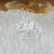 Natural Clear Quartz Labubu Charm Display 3.75g 19.2 by 12.8 by 11.3mm - Huangs Jadeite and Jewelry Pte Ltd