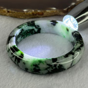 Type A Light Lavender with Old Mine Spicy to Dark Green Piao Hua Jadeite Bangle 72.00g Internal Diameter 56.6mm 14.8 by 9.5mm (Slight Internal Lines) - Huangs Jadeite and Jewelry Pte Ltd