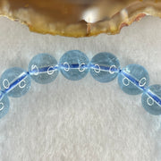 Above Average Natural Blue Topaz Beads Bracelet 26.33g 15.5cm 8.7mm 22 Beads - Huangs Jadeite and Jewelry Pte Ltd