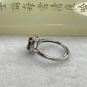 Red Cubic Zirconia in 925 Sliver Ring (Adjustable Size) 1.80g 7.7 by 6.6 by 4.0mm - Huangs Jadeite and Jewelry Pte Ltd