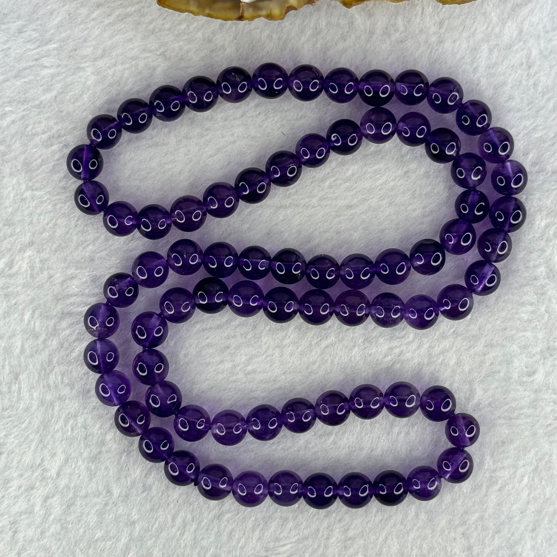 Good Grade Natural Amethyst Necklace 40.57g 52cm 7.5mm 78 Beads - Huangs Jadeite and Jewelry Pte Ltd