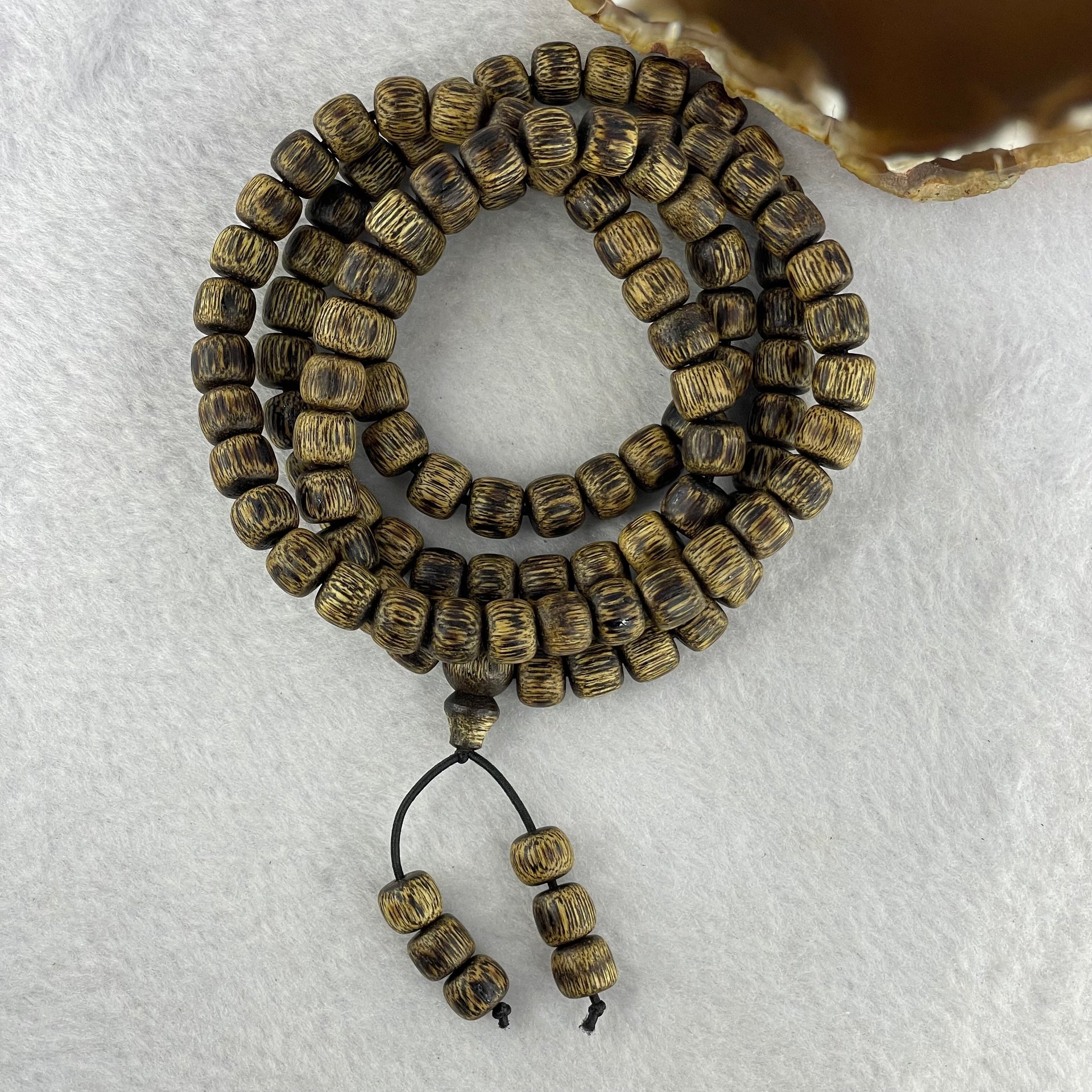 Natural Wild Vietnam Lu Qi Nan Agarwood Beads Necklace 29.10g 80cm 9.0mm 106 + 6 Beads - Huangs Jadeite and Jewelry Pte Ltd