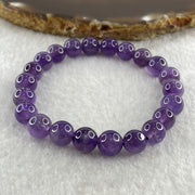Natural Amethyst Quartz Beads Bracelet 16.03g 14cm 8.0mm 22 Beads - Huangs Jadeite and Jewelry Pte Ltd