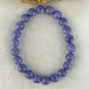 Above Average Grade Natural Blue Tanzanite Beads Bracelet 24.67g 15.5cm 8.8mm 22 Beads - Huangs Jadeite and Jewelry Pte Ltd