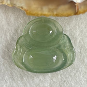 Type A Semi Icy Blueish Green Jadeite Milo Buddha Pendant 2.31g 18.1 by 20.5 by 4.6mm - Huangs Jadeite and Jewelry Pte Ltd