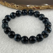 Natural Blue Tiger Eye Quartz Beads Bracelet 31.36g 17.5cm 10.9mm 19 Beads - Huangs Jadeite and Jewelry Pte Ltd