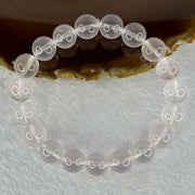 Natural Rose Quartz Beads Bracelet 天然玫瑰石英珠手链 31.96g 17.5cm 10.9mm 19 Beads - Huangs Jadeite and Jewelry Pte Ltd