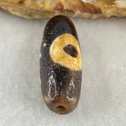Natural Powerful Tibetan Old Oily Agate Patina Guiren Tairen Human Dzi Bead Totem Amulet Heavenly Master (Tian Zhu) 贵人天诛 4.88g 28.9 by 10.6mm - Huangs Jadeite and Jewelry Pte Ltd