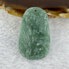 Type A  Blueish Jadeite Dragon Pendant  7.04g 24.1 by 39.6 by 3.6mm - Huangs Jadeite and Jewelry Pte Ltd
